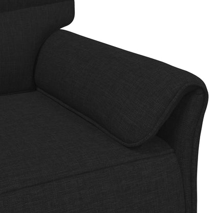 Bankstel 2 st Zwart Stof