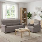 Bankstel 2 st Taupe Stof