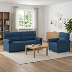 Bankstel 2 st Blauw Stof