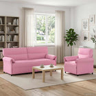 Bankstel 2 st Roze Stof