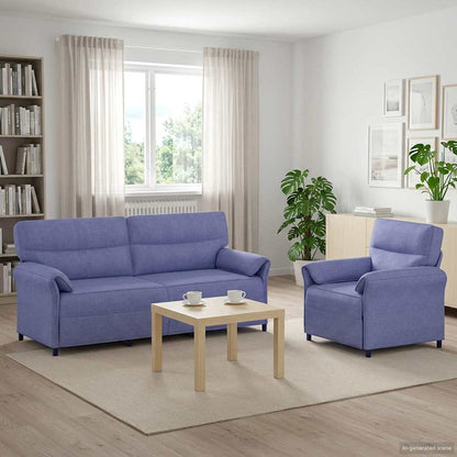 Bankstel 2 st Jeans Blauw Stof