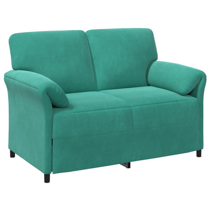 Bankstel 2 st Turquoise Fluweel