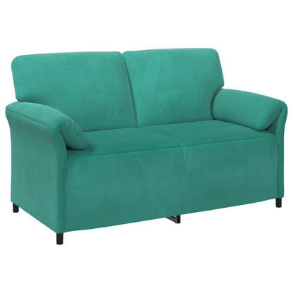 Bankstel 2 st Turquoise Fluweel