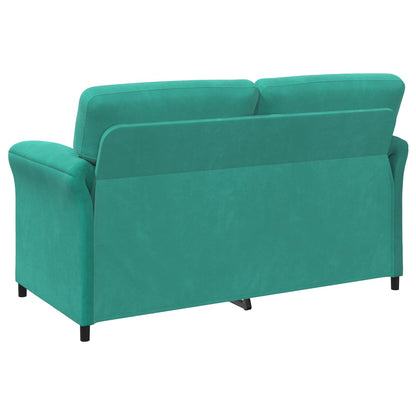 Bankstel 2 st Turquoise Fluweel