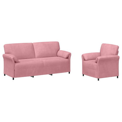 Bankstel 2 st Roze Fluweel