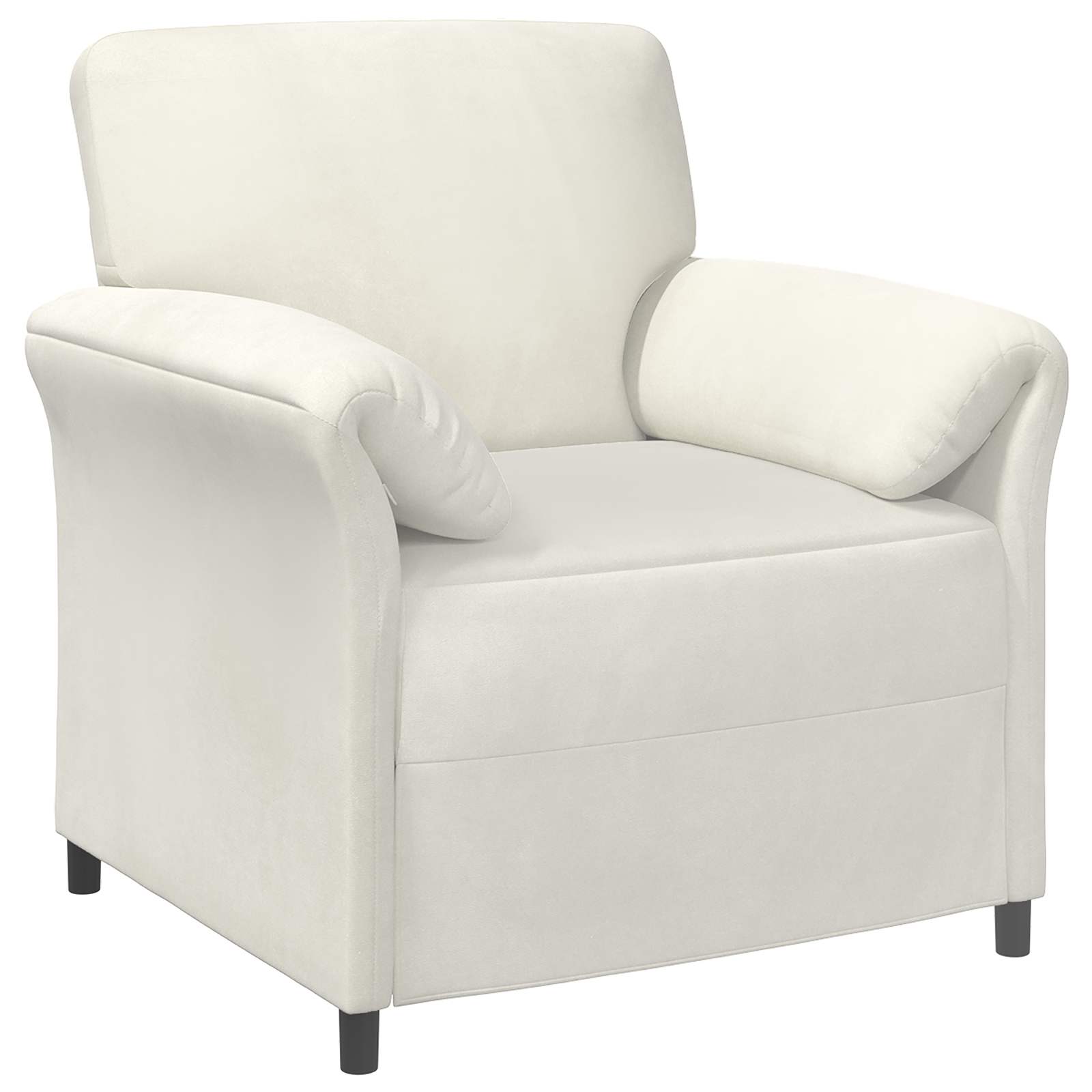 Bankstel 2 st Crèmekleurig Fluweel