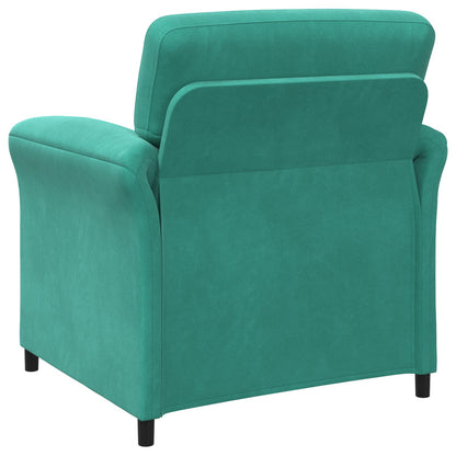 Bankstel 2 st Turquoise Fluweel