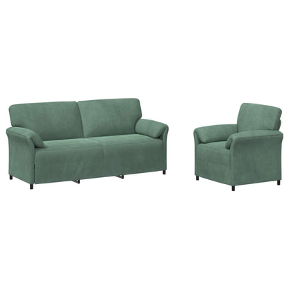 Bankstel 2 st Zeegroen Fluweel