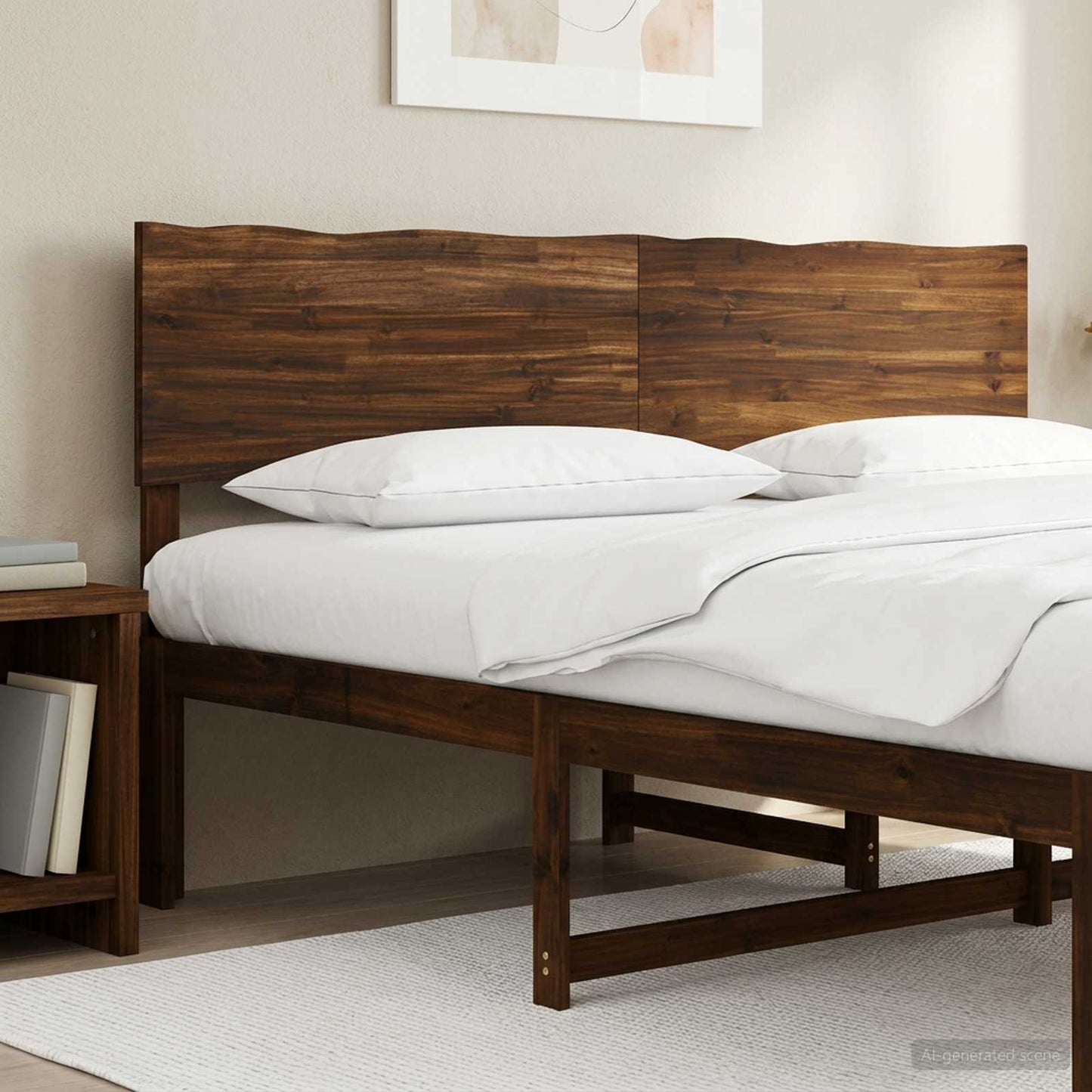 Live Edge Hoofdbord ROSTOCK Donkerbruin 200 cm