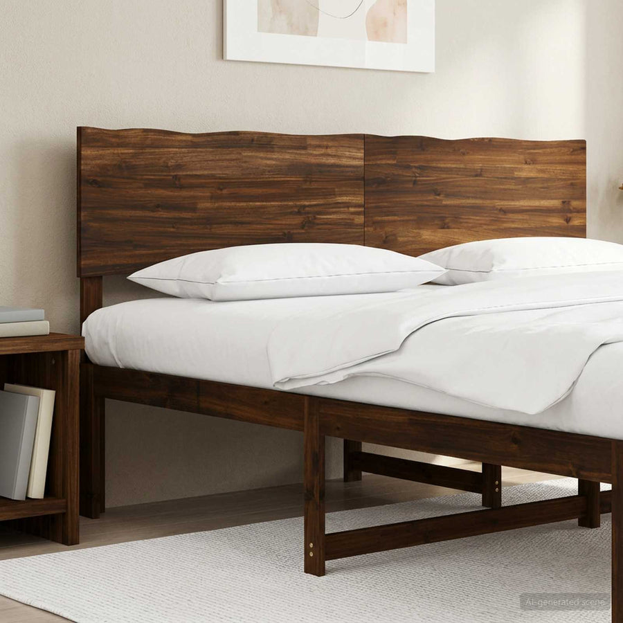 Live Edge Hoofdbord ROSTOCK Donkerbruin 200 cm