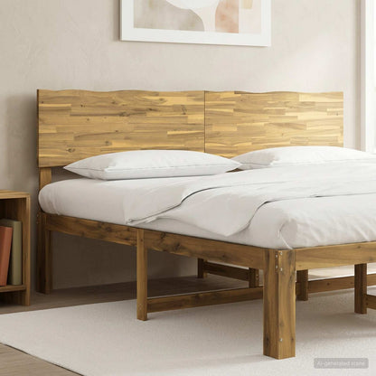 Live Edge Hoofdbord ROSTOCK Wit 200 cm Massief Acaciahout
