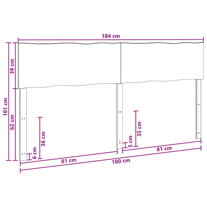 Live Edge Hoofdbord ROSTOCK Donkerbruin 180 cm