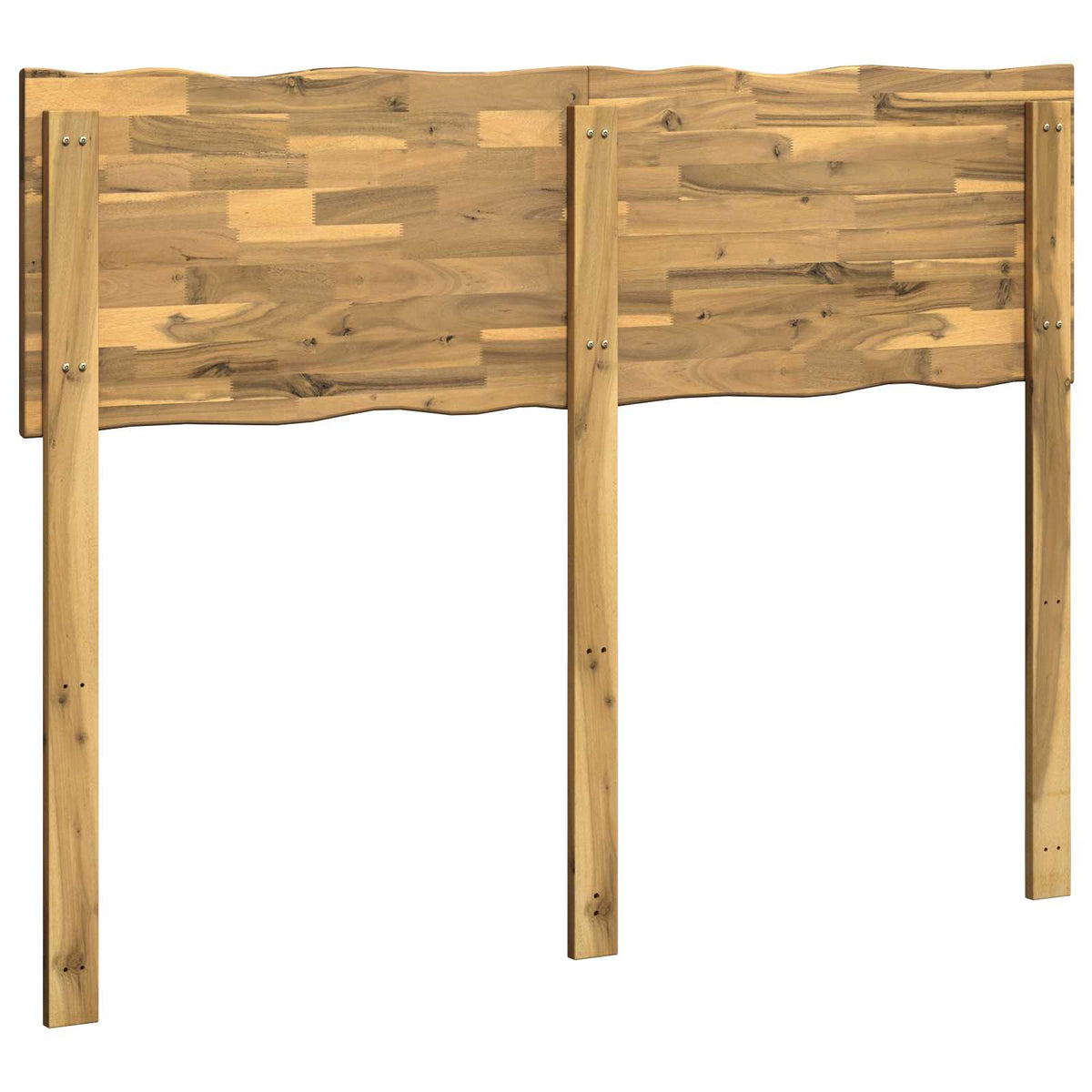Live Edge Hoofdbord ROSTOCK Wit 150 cm Massief Acaciahout