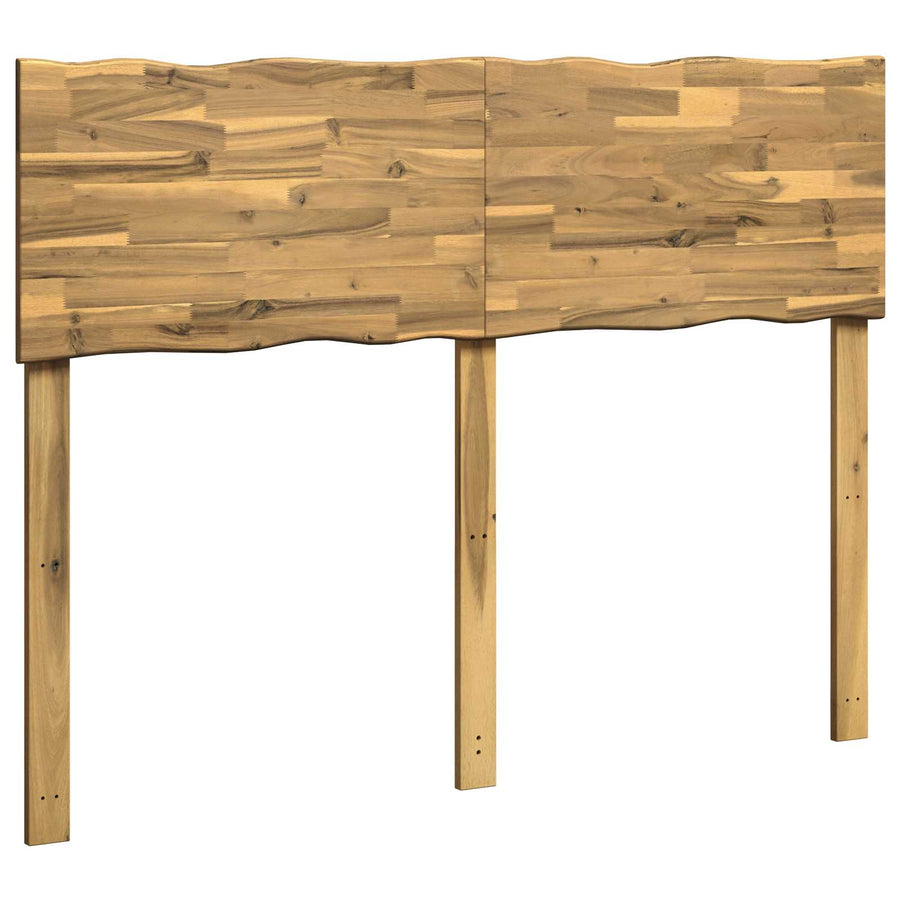 Live Edge Hoofdbord ROSTOCK Wit 120 cm Massief Acaciahout