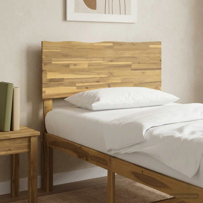 Live Edge Hoofdbord ROSTOCK Wit 100 cm Massief Acaciahout