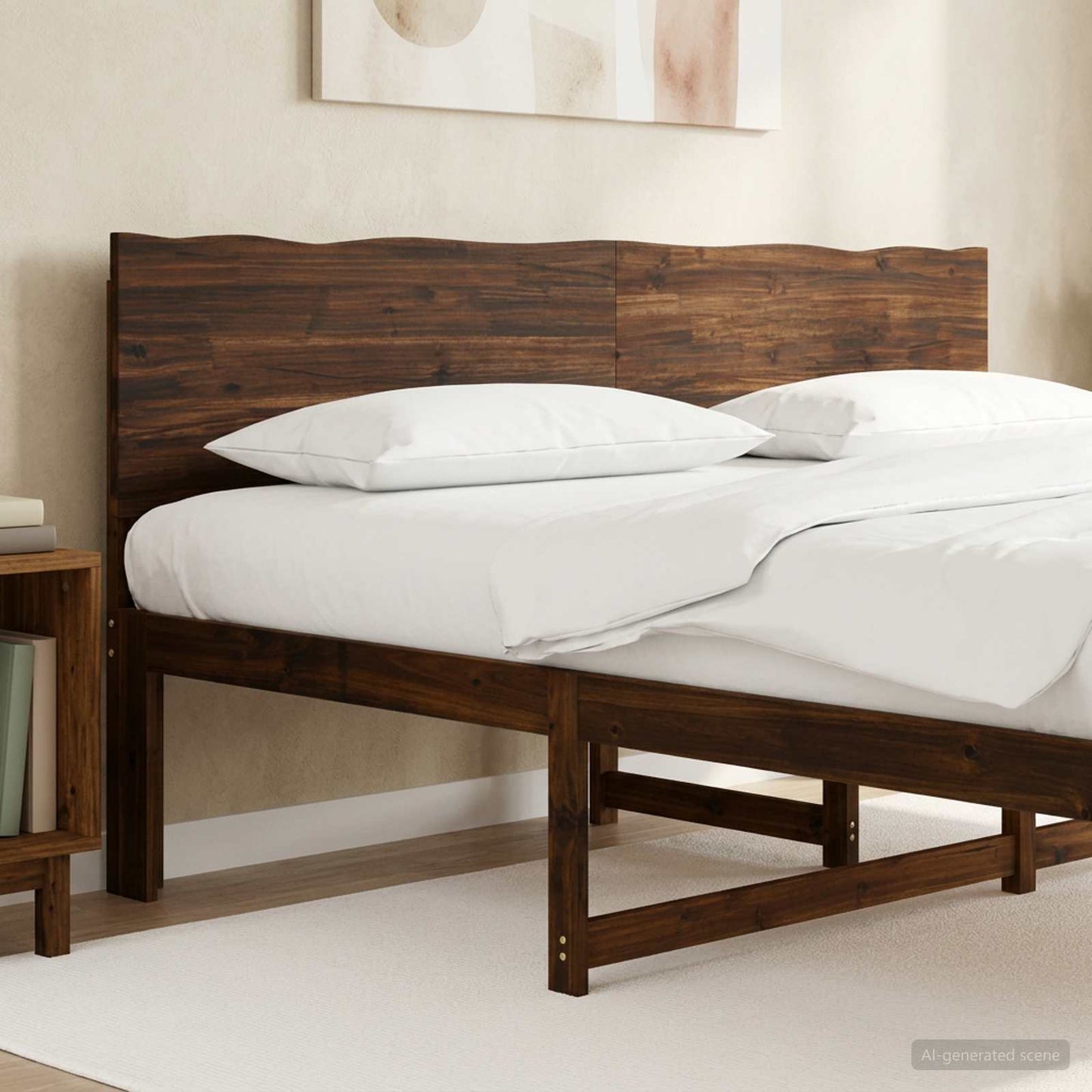 Live Edge Hoofdbord ROSTOCK Donkerbruin 200 cm