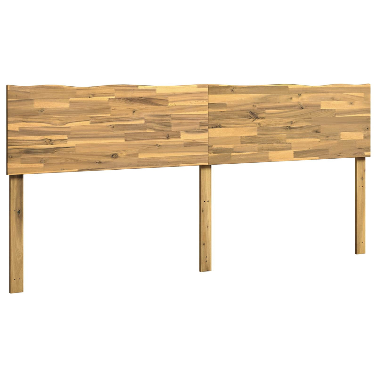 Live Edge Hoofdbord ROSTOCK Wit 200 cm Massief Acaciahout