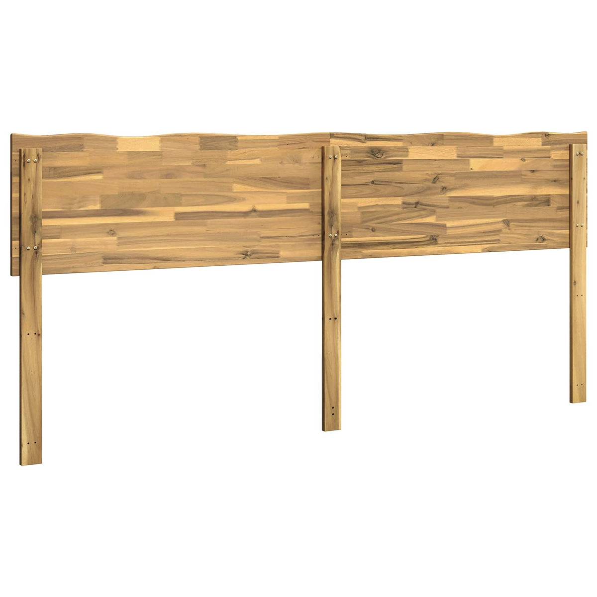 Live Edge Hoofdbord ROSTOCK Wit 180 cm Massief Acaciahout