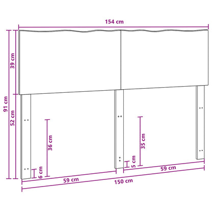Live Edge Hoofdbord ROSTOCK Donkerbruin 150 cm