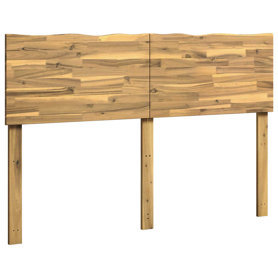 Live Edge Hoofdbord ROSTOCK Wit 135 cm Massief Acaciahout