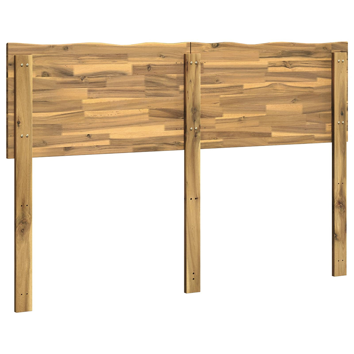 Live Edge Hoofdbord ROSTOCK Wit 135 cm Massief Acaciahout
