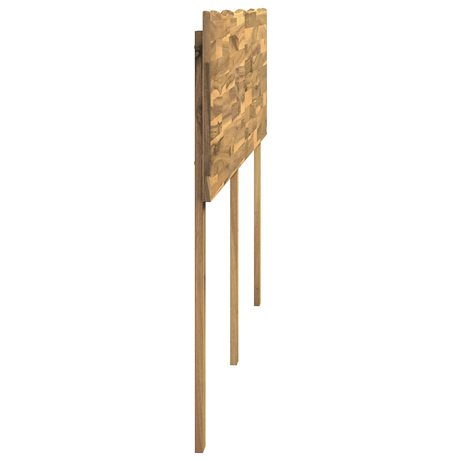 Live Edge Hoofdbord ROSTOCK Wit 135 cm Massief Acaciahout