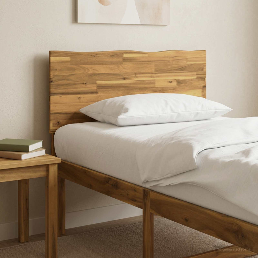 Live Edge Hoofdbord ROSTOCK Wit 90 cm Massief Acaciahout