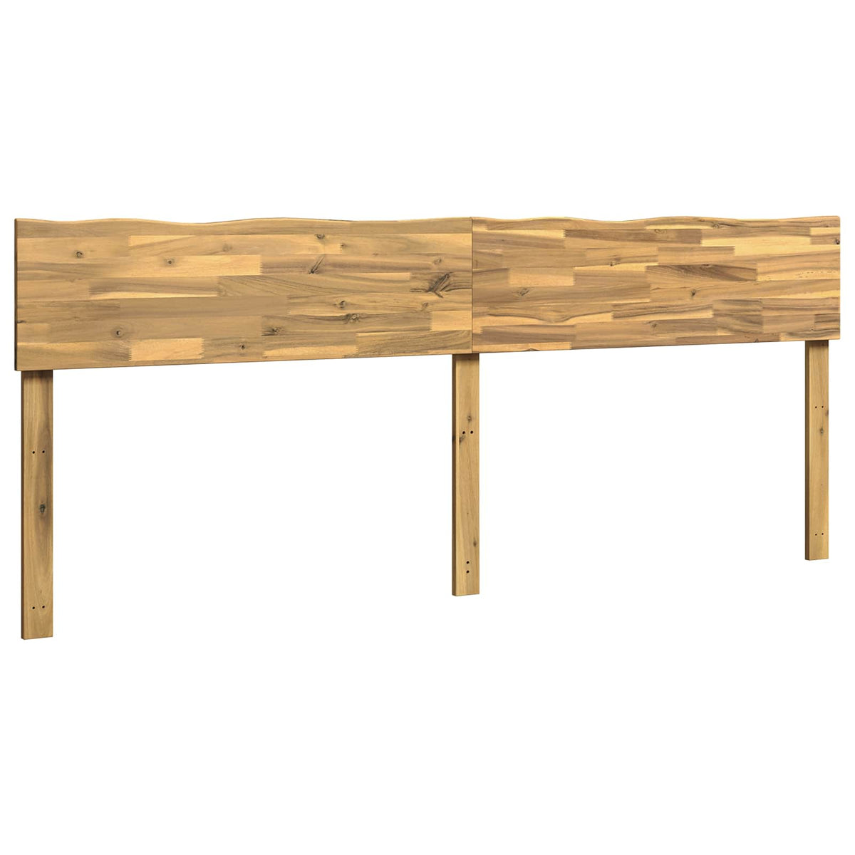 Boomstamrand hoofdeinde ROSTOCK Wit 180 cm Massief Acaciahout