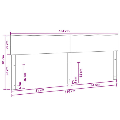 Boomstamrand hoofdeinde ROSTOCK Wit 180 cm Massief Acaciahout