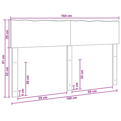 Boomstamrand hoofdeinde ROSTOCK Wit 160 cm Massief Acaciahout