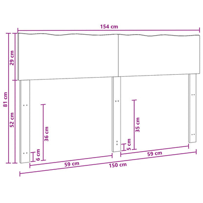 Boomstamrand hoofdeinde ROSTOCK Wit 150 cm Massief Acaciahout