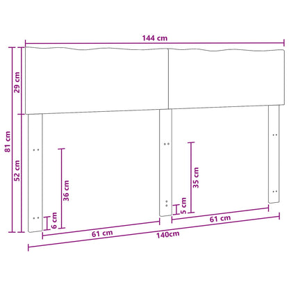 Boomstamrand hoofdeinde ROSTOCK Naturel 140 cm