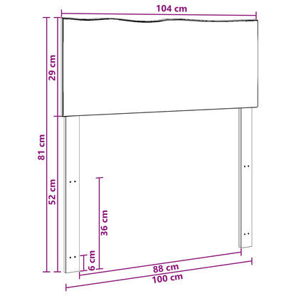 Boomstamrand hoofdeinde ROSTOCK Donkerbruin 100 cm