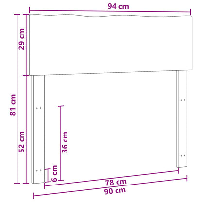 Boomstamrand hoofdeinde ROSTOCK Naturel 90 cm