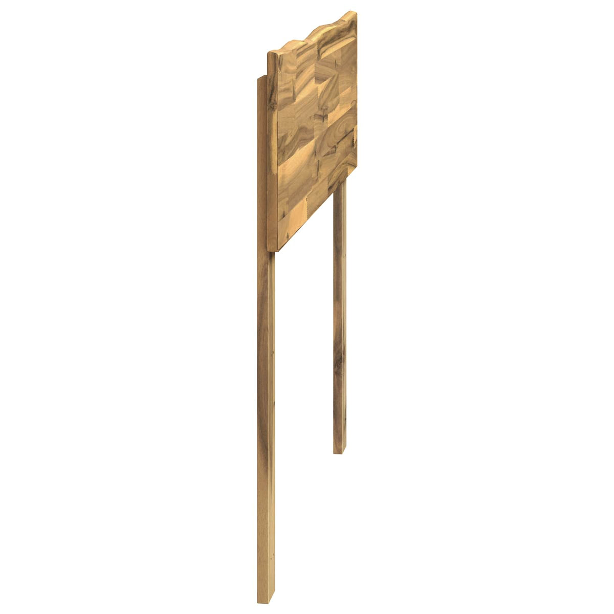 Boomstamrand hoofdeinde ROSTOCK Wit 75 cm Massief Acaciahout