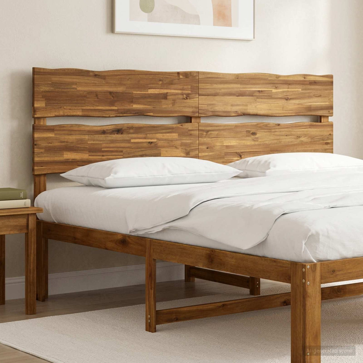 Live Edge Hoofdbord ROSTOCK Naturel 200 cm Massief Acaciahout