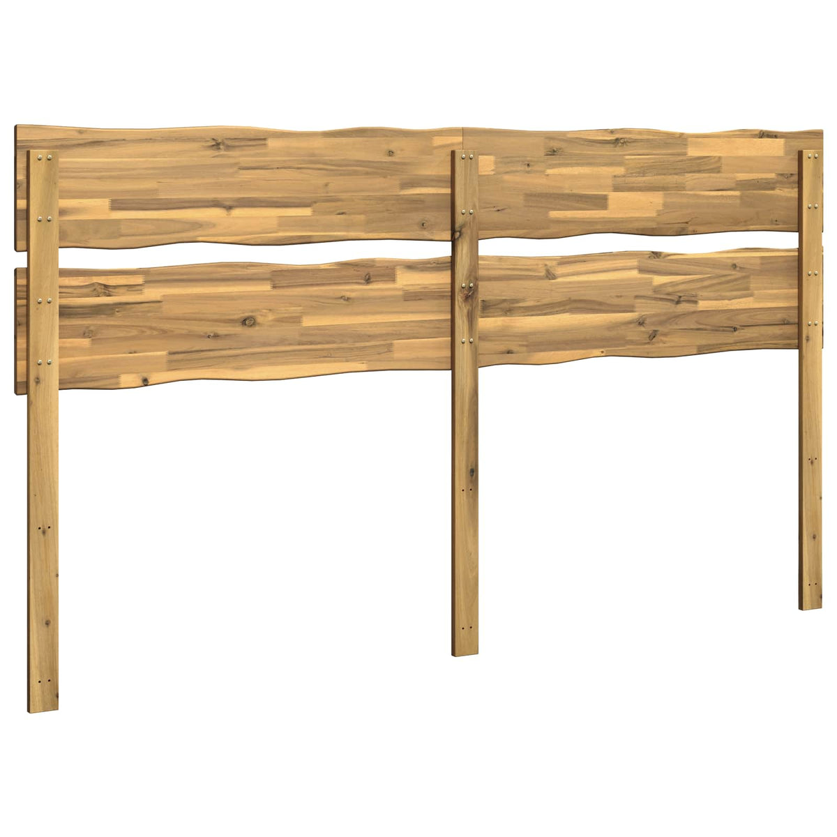 Live Edge Hoofdbord ROSTOCK Wit 200 cm Massief Acaciahout