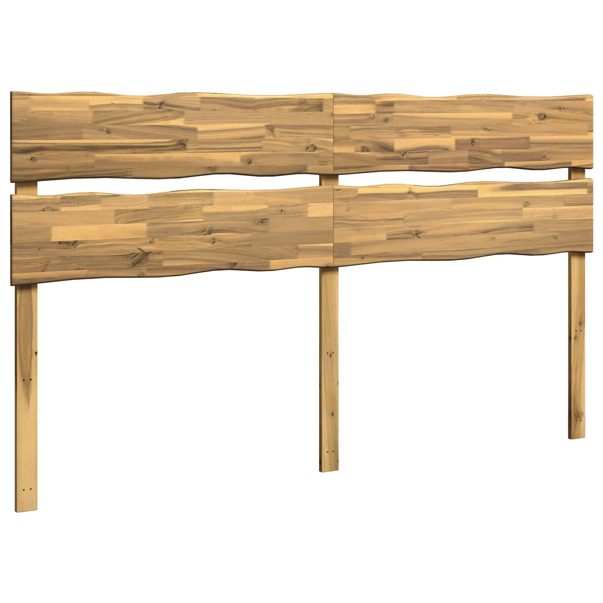 Live Edge Hoofdbord ROSTOCK Wit 180 cm Massief Acaciahout