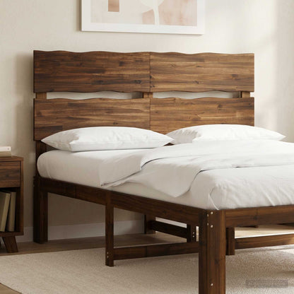 Live Edge Hoofdbord ROSTOCK Donkerbruin 140 cm
