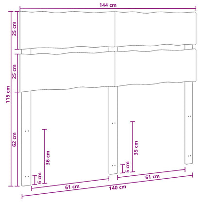 Live Edge Hoofdbord ROSTOCK Donkerbruin 140 cm
