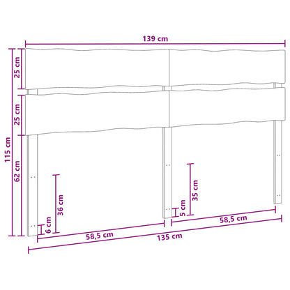 Live Edge Hoofdbord ROSTOCK Donkerbruin 135 cm