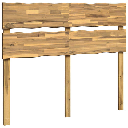 Live Edge Hoofdbord ROSTOCK Wit 120 cm Massief Acaciahout