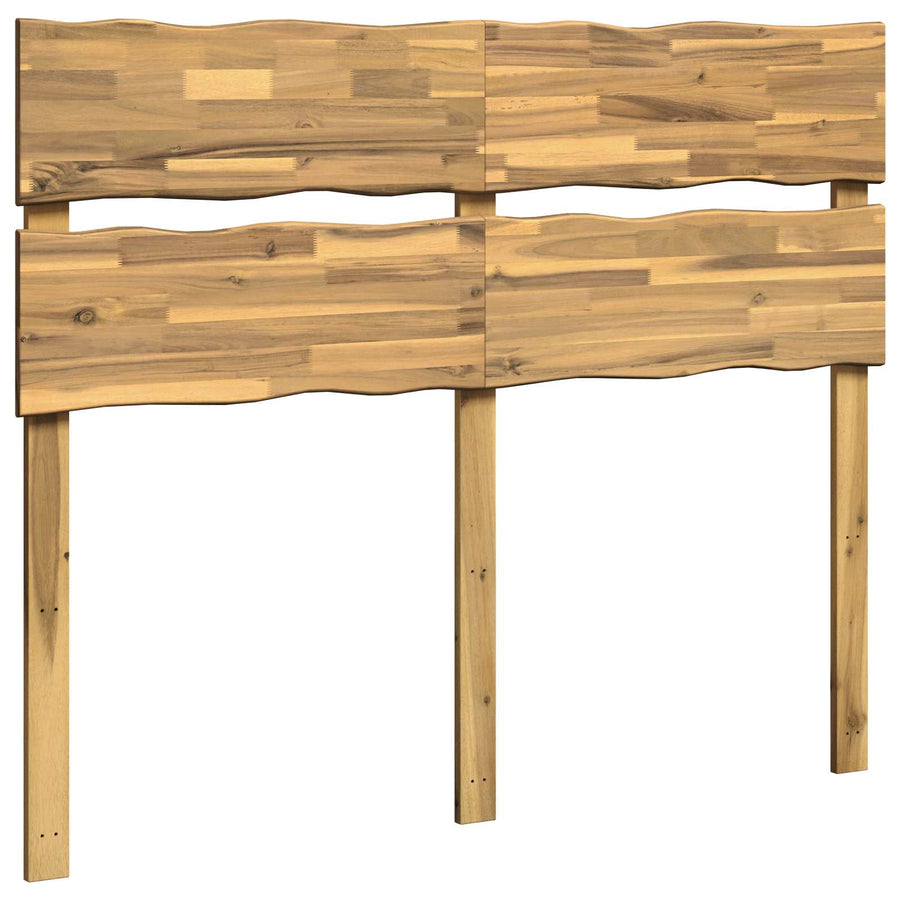 Live Edge Hoofdbord ROSTOCK Wit 120 cm Massief Acaciahout
