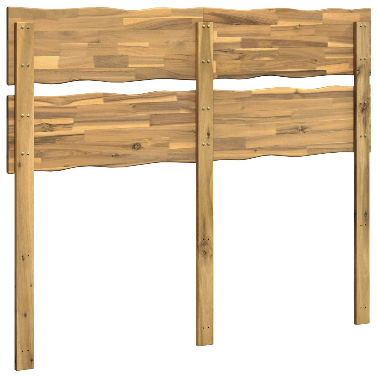 Live Edge Hoofdbord ROSTOCK Wit 120 cm Massief Acaciahout