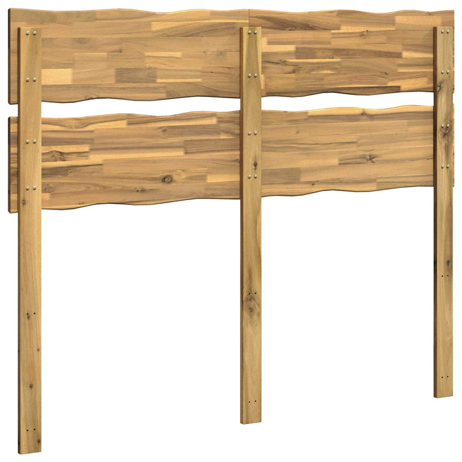 Live Edge Hoofdbord ROSTOCK Wit 120 cm Massief Acaciahout