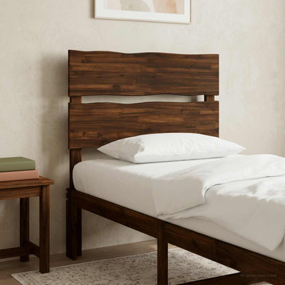 Live Edge Hoofdbord ROSTOCK Donkerbruin 100 cm