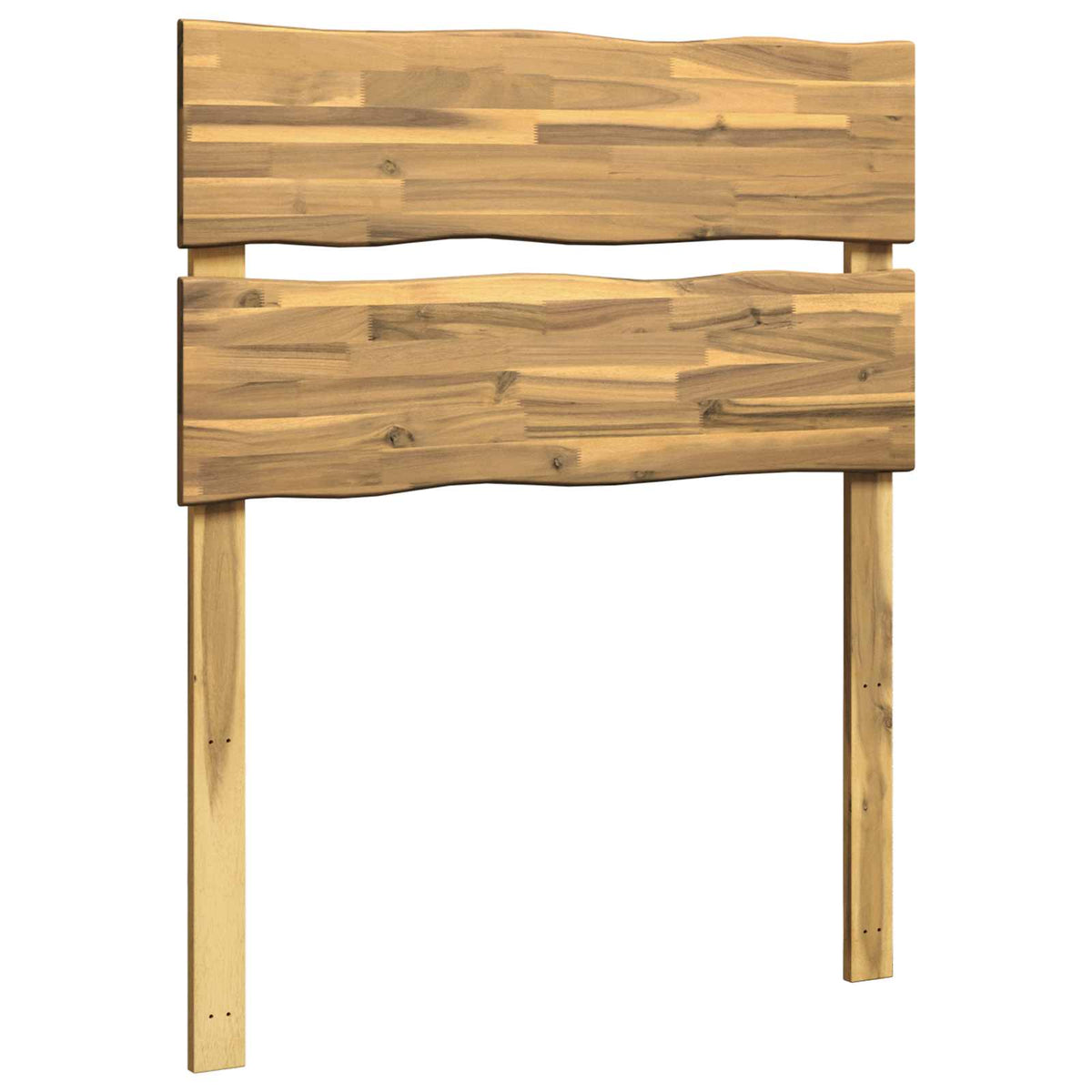 Live Edge Hoofdbord ROSTOCK Wit 100 cm Massief Acaciahout