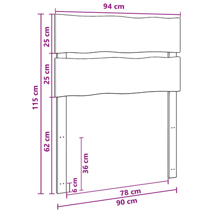 Live Edge Hoofdbord ROSTOCK Wit 90 cm Massief Acaciahout