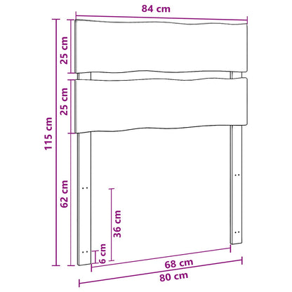 Live Edge Hoofdbord ROSTOCK Donkerbruin 80 cm