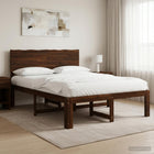 Bed 120x190 cm massief acaciahout donkerbruin